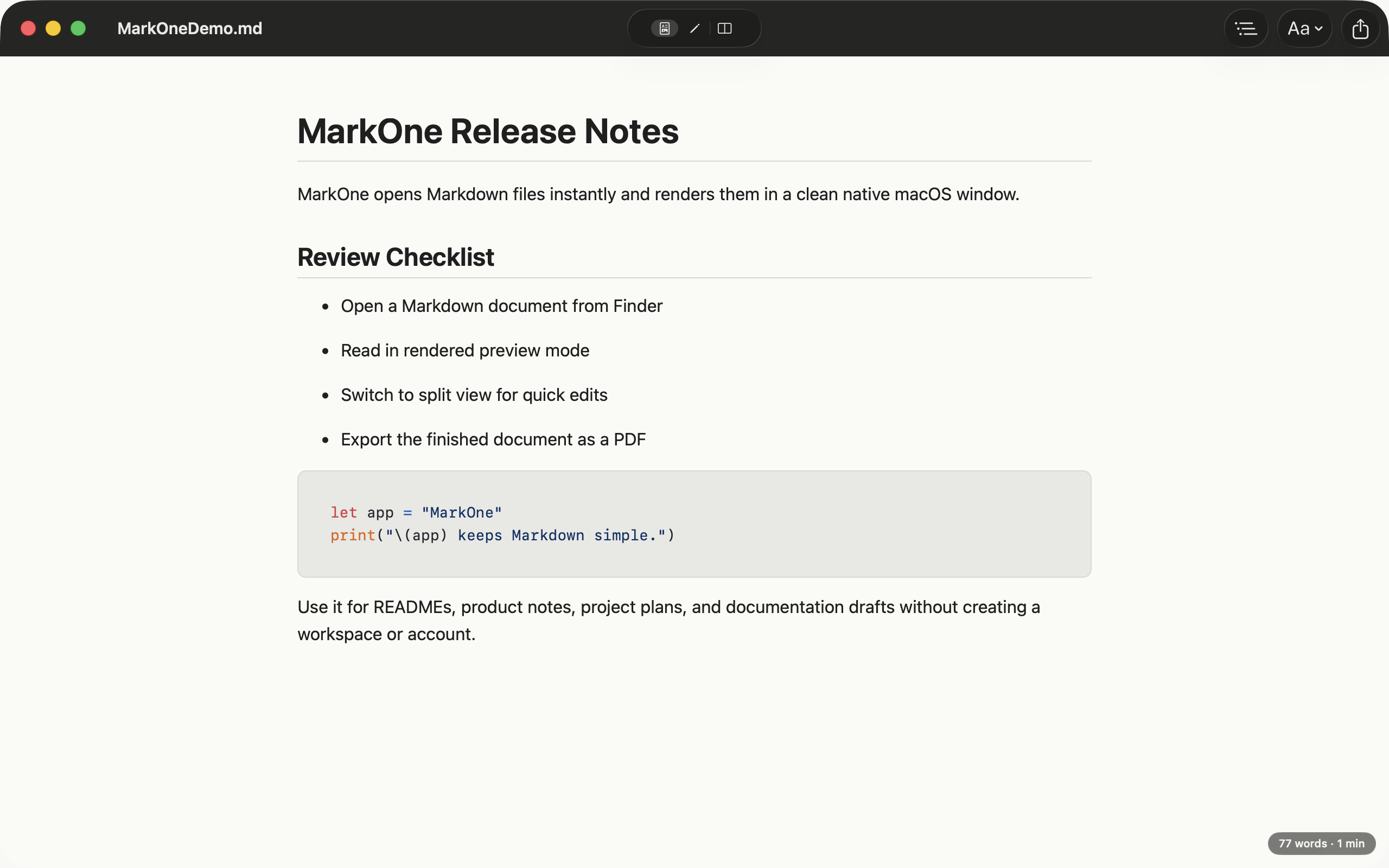 MarkOne screenshot 3