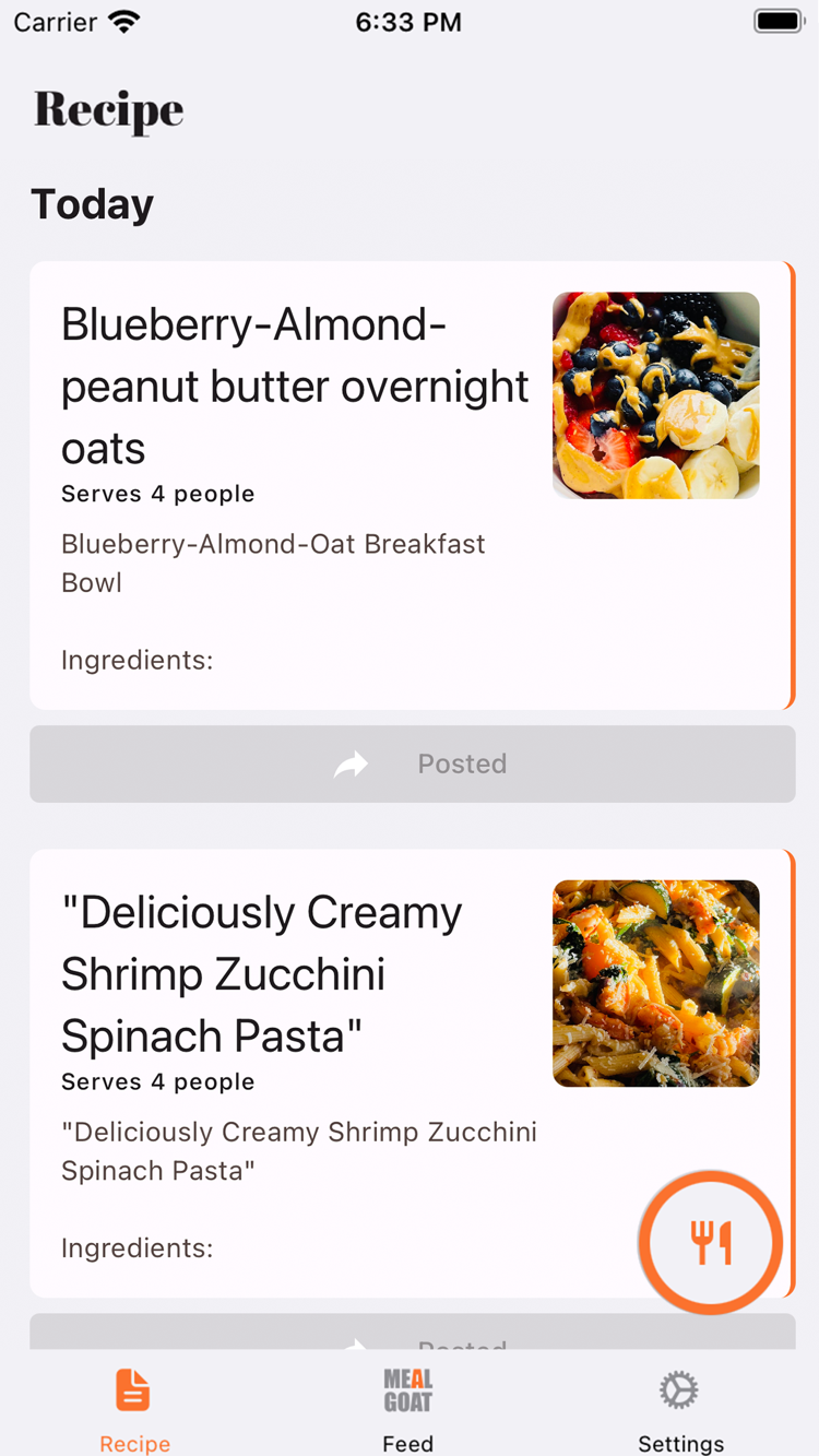 Meal GOAT screenshot 1