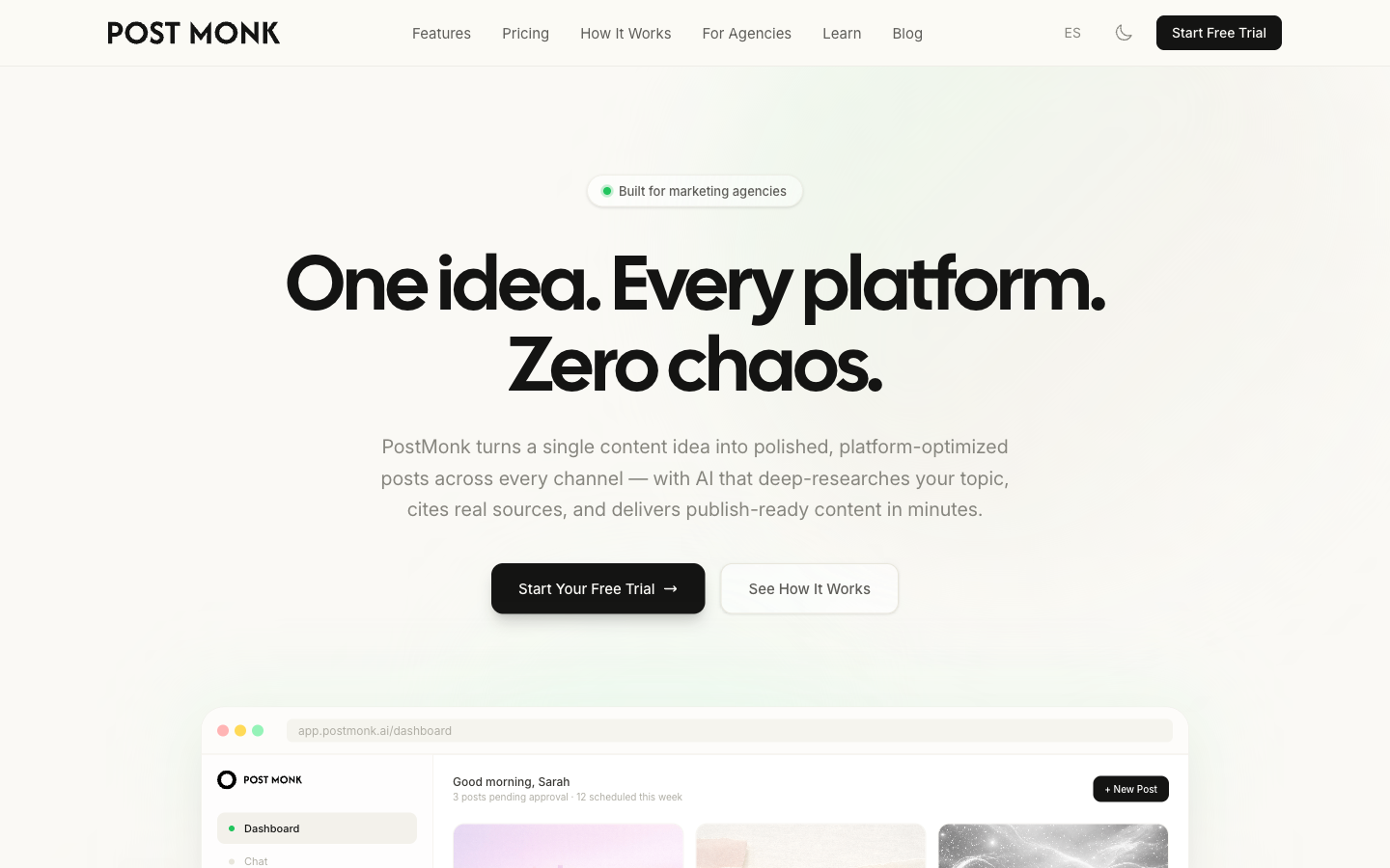 PostMonk screenshot 1